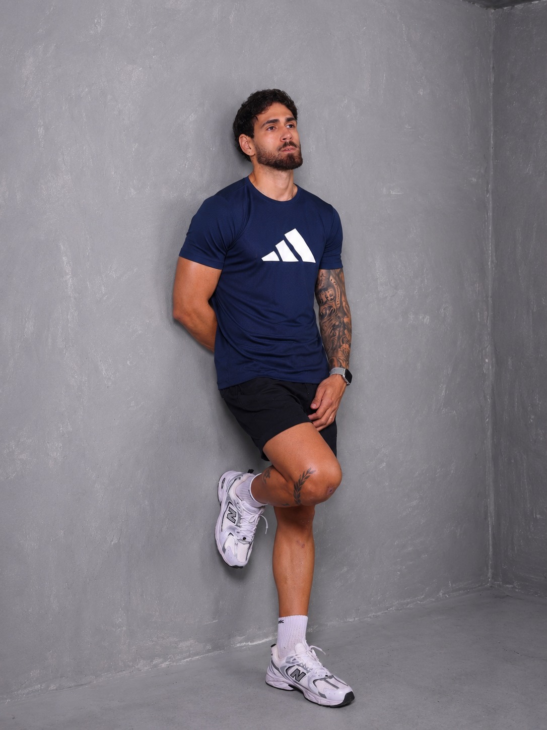 Camiseta Dry Fit Adidas Azul Marinho