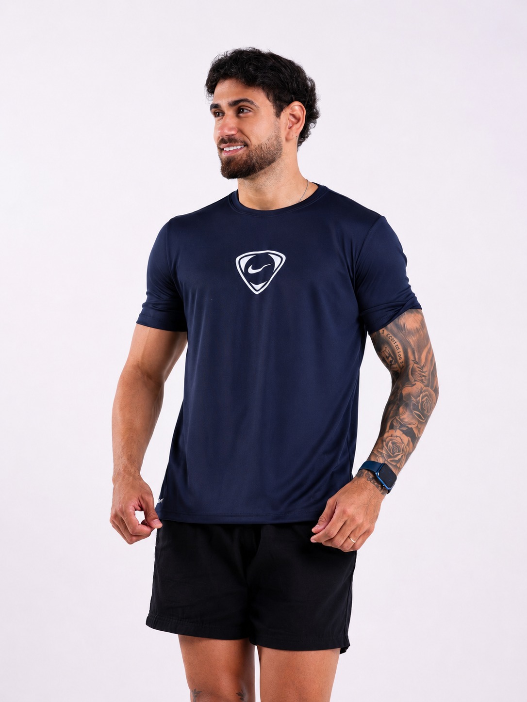 Camiseta Dry Fit Nike Retrô Marinho