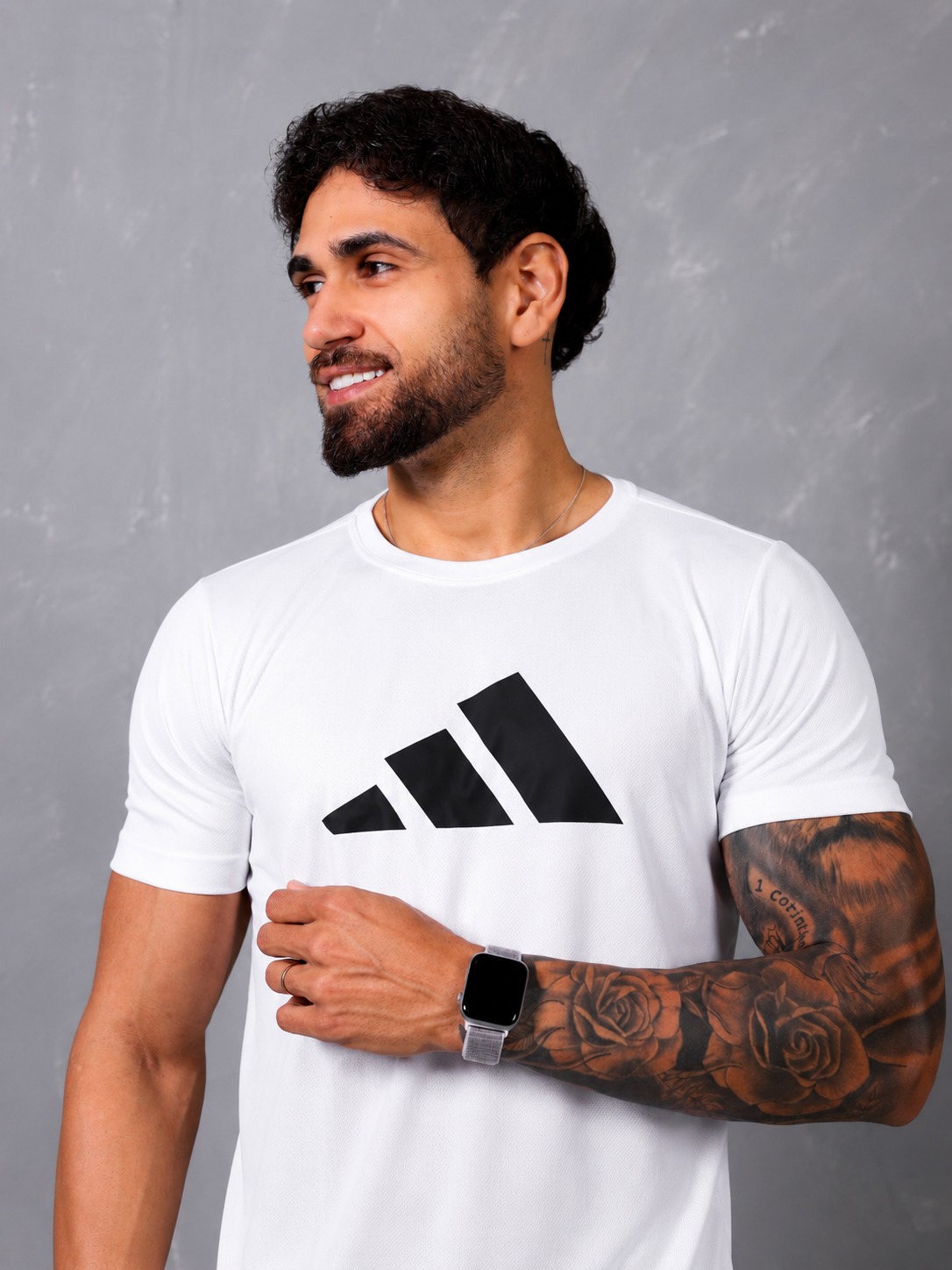 Camiseta Dry Fit Adidas Branco