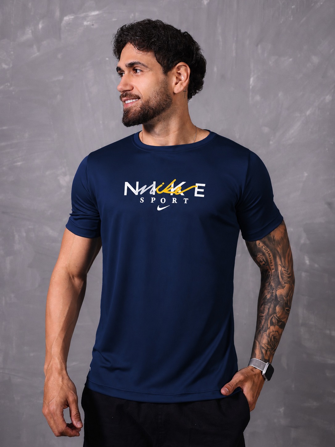 Camiseta Dry Fit Nike Sport Azul Marinho