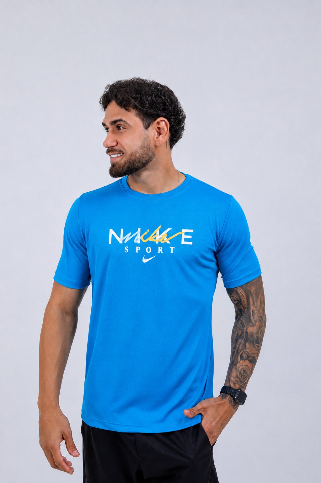Camiseta Dry Fit Nike Sport Azul